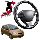 Black Samurai Segmented Steering Wheel Cover for Toyota Yaris 1999 - 2005 (Echo, Platz, XP10/XP20)-1
