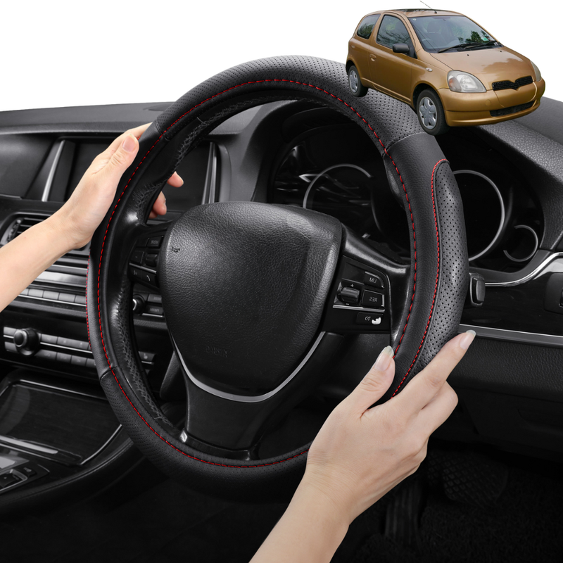 Steering Wheel Cover Pro Extra Layer for Toyota Yaris 1999 - 2005 (Echo, Platz, XP10/XP20) - Breathable & Anti-Slip