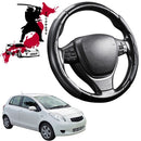 Black Samurai Segmented Steering Wheel Cover for Toyota Yaris 2005 - 2010 XP90-1