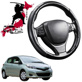 Black Samurai Segmented Steering Wheel Cover for Toyota Yaris 2011 - 2020 XP90, XP130