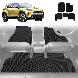 6D Diamond Car Floor Mats for Toyota Yaris Cross 2020 - Current - Custom-Fit Carpet Liner