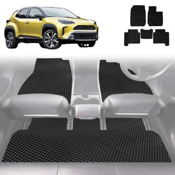 6D Diamond Car Floor Mats for Toyota Yaris Cross 2020 - Current - Custom-Fit Carpet Liner