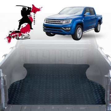 Black Samurai UTE Tub Mat Tray Liner for VolksWagen Amarok Dual Cab 2010 - 2022 2H, 2H Facelift - Black