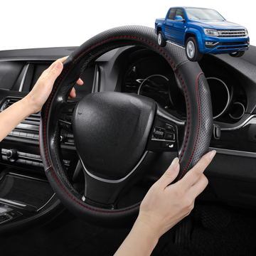 Steering Wheel Cover Pro Extra Layer for Volkswagen Amarok Dual Cab 2010-2022 2H, 2H Facelift - Breathable & Anti-Slip - Circle 38 cm