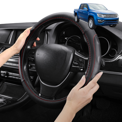 Steering Wheel Cover Pro Extra Layer for Volkswagen Amarok Dual Cab 2010-2022 2H, 2H Facelift - Breathable & Anti-Slip - Circle 38 cm