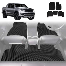 6D Diamond Car Floor Mats for VolksWagen Amarok Dual Cab 2022 - Current 2H Facelift - Custom-Fit Carpet Liner