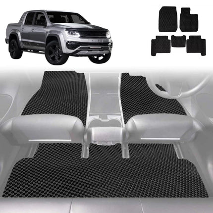 6D Diamond Car Floor Mats for VolksWagen Amarok Dual Cab 2022 - Current 2H Facelift - Custom-Fit Carpet Liner