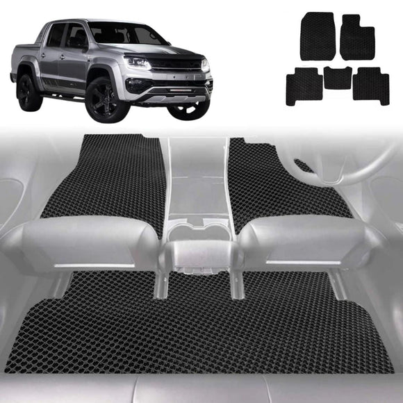 6D Diamond Car Floor Mats for VolksWagen Amarok Dual Cab 2022 - Current 2H Facelift - Custom-Fit Carpet Liner