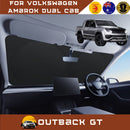 Front Windscreen Sun Shade for VolksWagen Amarok Dual Cab 2022 - Current 2H Facelift - Standard 150 x 85 cm - Black-1