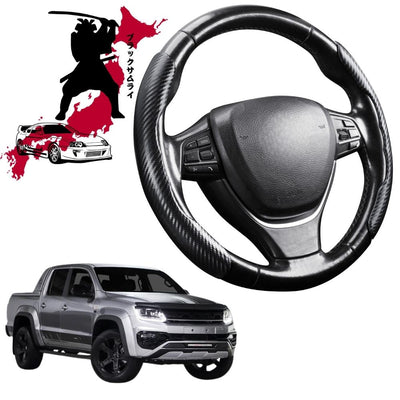 Black Samurai Segmented Steering Wheel Cover for VolksWagen Amarok Dual Cab 2022 - Current 2H Facelift