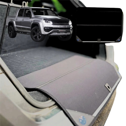 Rear Cargo Boot Bumper Protector for VolksWagen Amarok Dual Cab 2022 - Current 2H Facelift - Standard (72 x 55) - Black