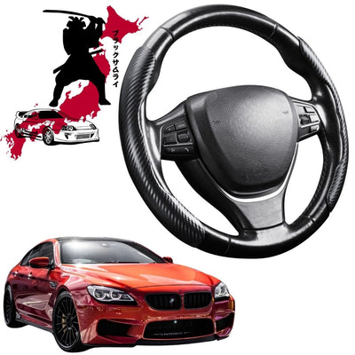 Black Samurai Segmented Steering Wheel Cover for BMW M6 2011 - 2018 F12, F13, F06