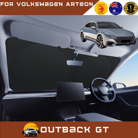 Front Windscreen Sun Shade for VolksWagen Arteon 2017 - Current 3H - Standard 150 x 85 cm - Black