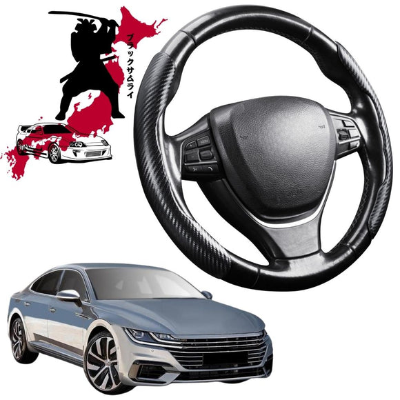 Black Samurai Segmented Steering Wheel Cover for VolksWagen Arteon 2017 - Current 3H
