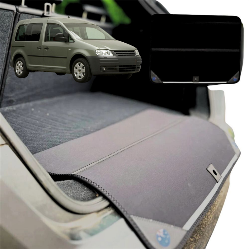 Rear Cargo Boot Bumper Protector for VolksWagen Caddy 2005 - 2021 Front Only - XL (98 x 55) - Black