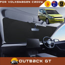 Front Windscreen Sun Shade for VolksWagen Caddy 2021 - Current Front Only - XL 160 x 100 cm - Black-1