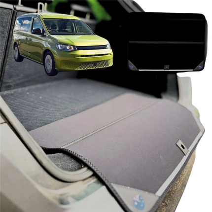 Rear Cargo Boot Bumper Protector for VolksWagen Caddy 2021 - Current Front Only - XL (98 x 55) - Black