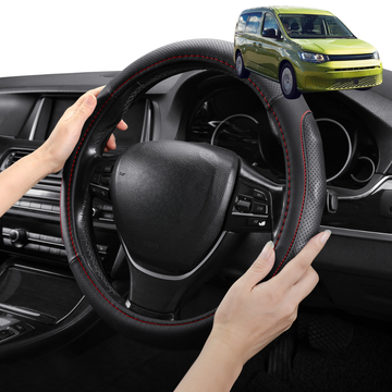 Steering Wheel Cover Pro Extra Layer for Volkswagen Caddy 2021 - Current Front Only - Breathable & Anti-Slip - Circle 38 cm