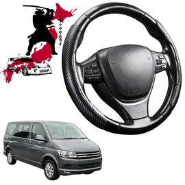 Black Samurai Segmented Steering Wheel Cover for VolksWagen Caravelle 2010 - 2015