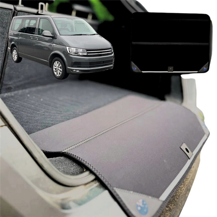 Rear Cargo Boot Bumper Protector for VolksWagen Caravelle 2010 - 2015 - XL (98 x 55) - Black