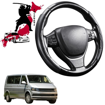 Black Samurai Segmented Steering Wheel Cover for VolksWagen Caravelle 2016 - Current