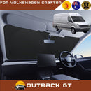 Front Windscreen Sun Shade for VolksWagen Crafter 2006 - 2017 (Typ 2E/2F) - XL 160 x 100 cm - Black-1