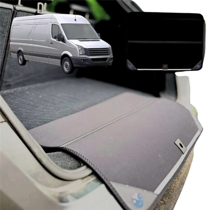 Rear Cargo Boot Bumper Protector for VolksWagen Crafter 2006 - 2017 (Typ 2E/2F) - XL (98 x 55) - Black