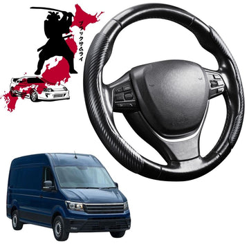 Black Samurai Segmented Steering Wheel Cover for VolksWagen Crafter 2017 - Current (Typ SY/SZ)