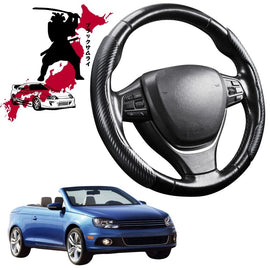 Black Samurai Segmented Steering Wheel Cover for VolksWagen EoS 2006 - 2016