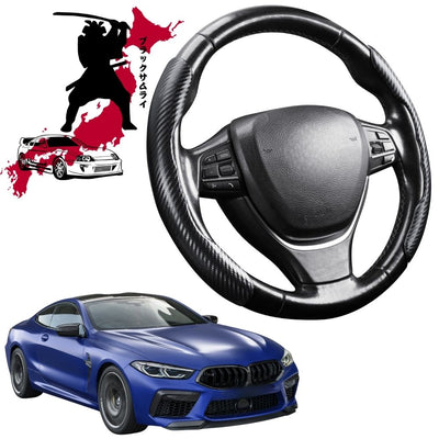 Black Samurai Segmented Steering Wheel Cover for BMW M8 2019 - Current 2-Door Coupe/Convertible (F91 F92)