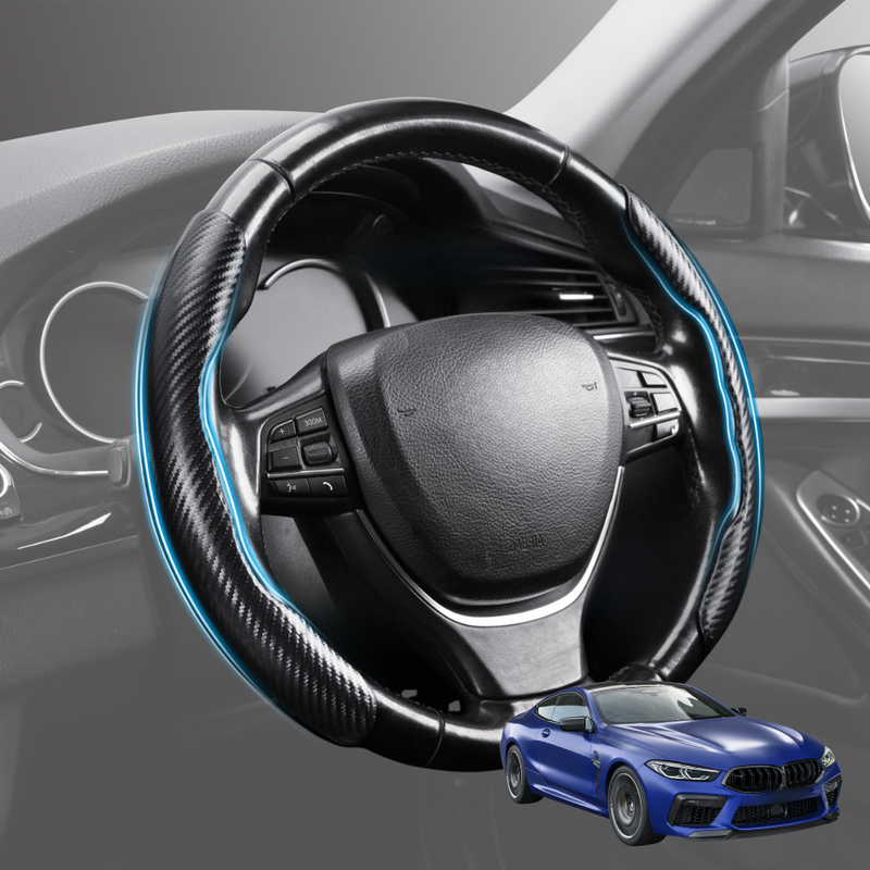 Segmented Steering Wheel Cover for BMW M8 2019 - Current 2-Door Coupe/Convertible (F91 F92) - Universal Size