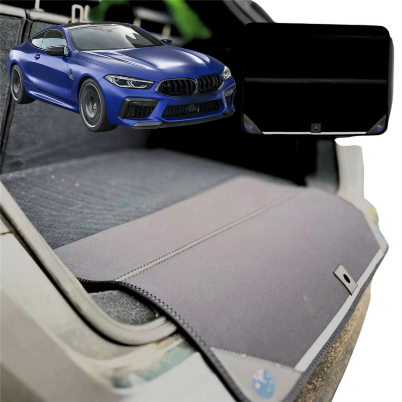 Rear Cargo Boot Bumper Protector for BMW M8 2019 - Current 2-Door Coupe/Convertible (F91 F92) - Standard (72 x 55) - Black