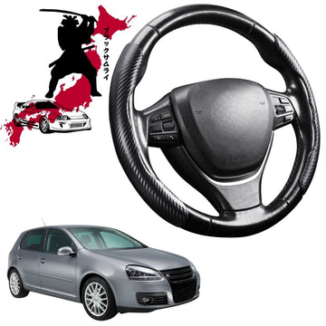 Black Samurai Segmented Steering Wheel Cover for VolksWagen Golf 2003 - 2009 Hatch (MK5)