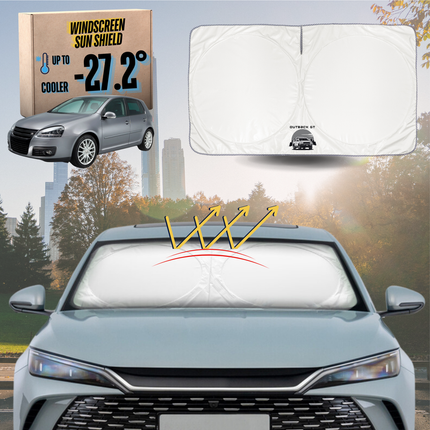 Front Windscreen Sun Shade for VolksWagen Golf 2003 - 2009 Hatch (MK5) - Standard 150 x 85 cm