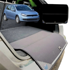 Rear Cargo Boot Bumper Protector for VolksWagen Golf 2009 - 2013 Hatch/Wagon (MK6) - Standard (72 x 55) - Black