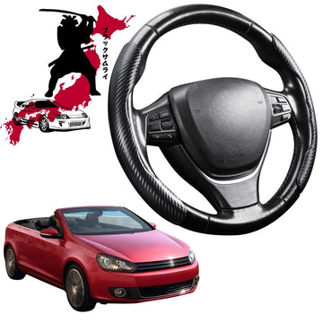 Black Samurai Segmented Steering Wheel Cover for VolksWagen Golf 2011 - 2013 Cabriolet (MK6)