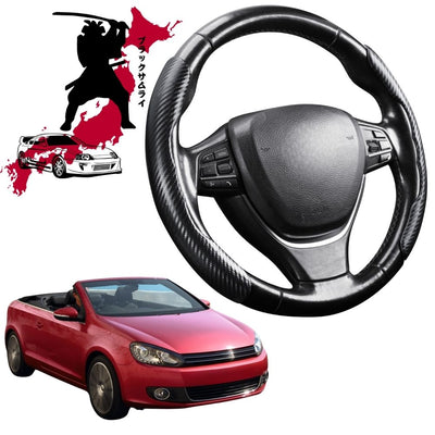 Black Samurai Segmented Steering Wheel Cover for VolksWagen Golf 2011 - 2013 Cabriolet (MK6)
