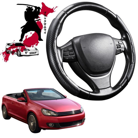 Black Samurai Segmented Steering Wheel Cover for VolksWagen Golf 2011 - 2013 Cabriolet (MK6)