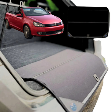 Rear Cargo Boot Bumper Protector for VolksWagen Golf 2011 - 2013 Cabriolet (MK6) - Standard (72 x 55) - Black