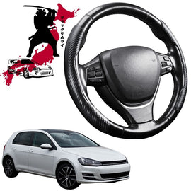 Black Samurai Segmented Steering Wheel Cover for VolksWagen Golf 2013 - 2021 Hatch/Wagon (MK7)