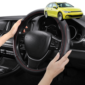 Steering Wheel Cover Pro Extra Layer for Volkswagen Golf 2021 - Current Hatch/Wagon (MK8) - Breathable & Anti-Slip - Circle 38 cm