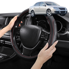 Steering Wheel Cover Pro Extra Layer for Volkswagen Jetta 2006-2010 - Breathable & Anti-Slip - Circle 38 cm