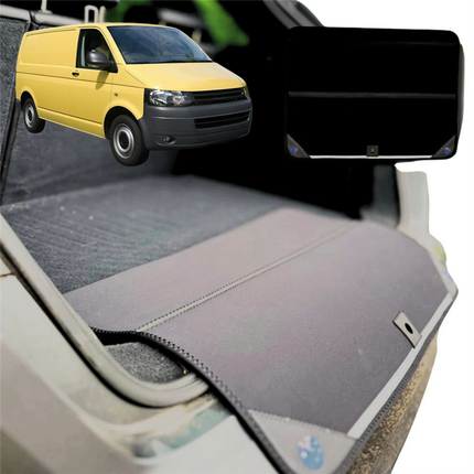 Rear Cargo Boot Bumper Protector for VolksWagen Multivan 2003 - 2015 (T5) - Standard (72 x 55) - Black