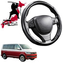 Black Samurai Segmented Steering Wheel Cover for VolksWagen Multivan 2016 - Current (T6)-1