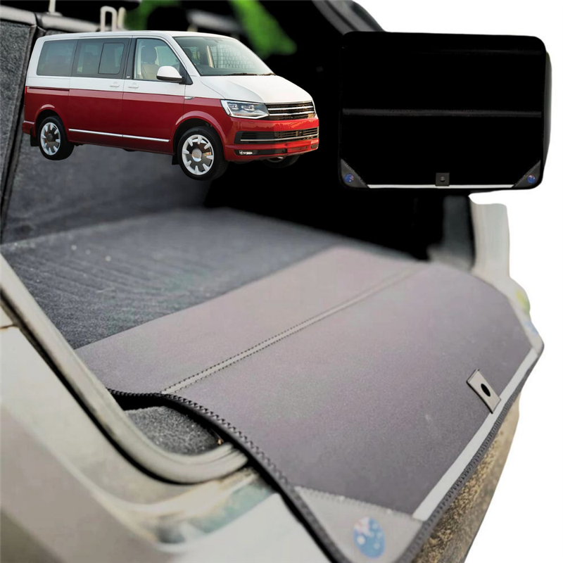 Rear Cargo Boot Bumper Protector for VolksWagen Multivan 2016 - Current (T6) - Standard (72 x 55) - Black