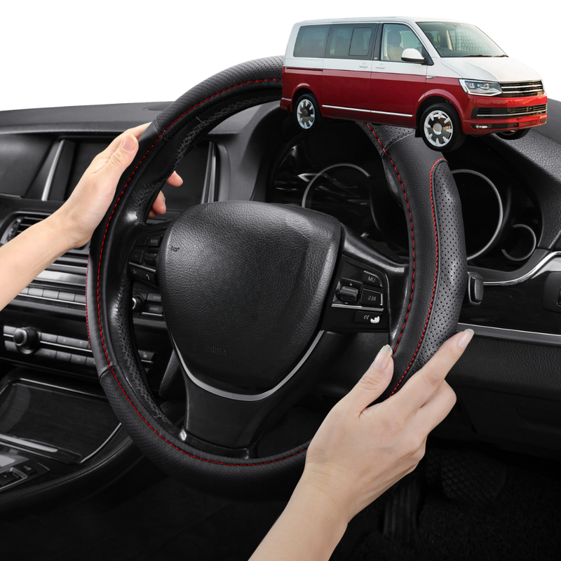 Steering Wheel Cover Pro Extra Layer for Volkswagen Multivan 2016 - Current (T6) - Breathable & Anti-Slip - Circle 38 cm