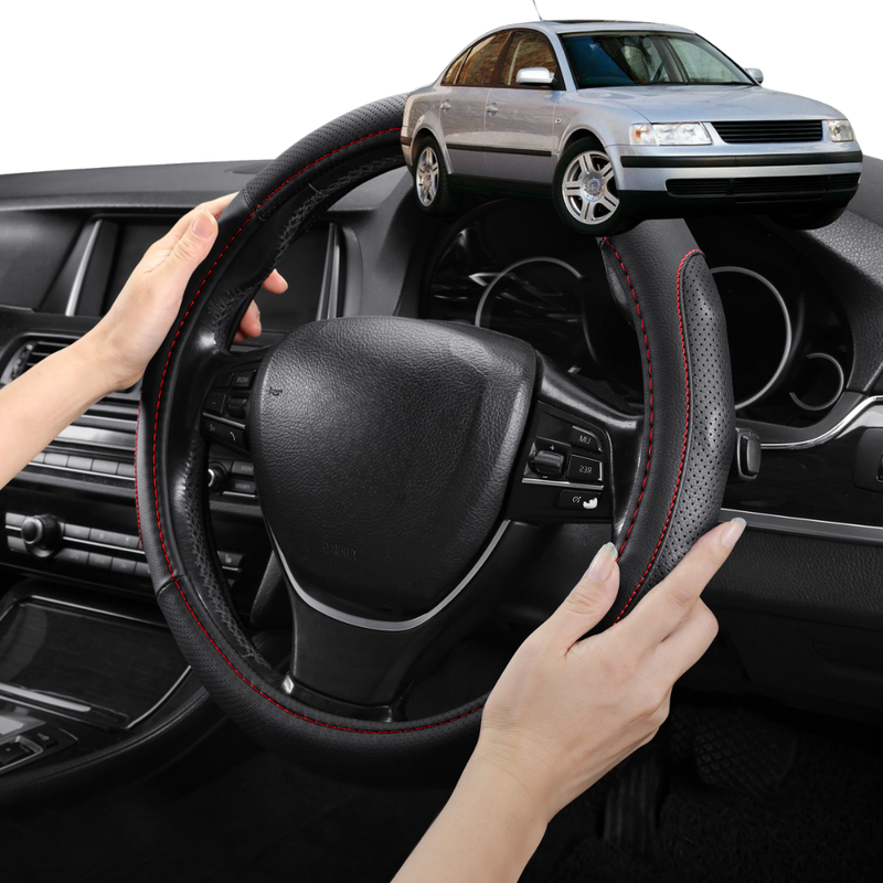 Steering Wheel Cover Pro Extra Layer for Volkswagen Passat 1995-2005 (B5) - Breathable & Anti-Slip - Circle 38 cm