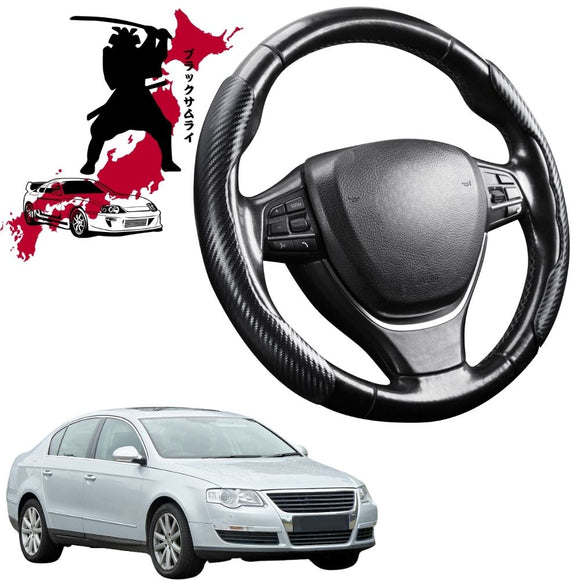 Black Samurai Segmented Steering Wheel Cover for VolksWagen Passat 2006 - 2015 (B6 B7 CC)