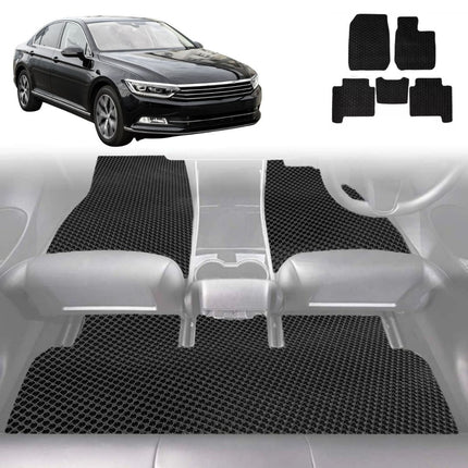 6D Diamond Car Floor Mats for VolksWagen Passat 2015 - Current (B8) - Custom-Fit Carpet Liner