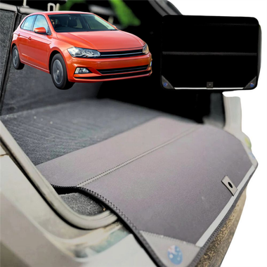 Rear Cargo Boot Bumper Protector for VolksWagen Polo 2018 - Current (MK6) - Standard (72 x 55) - Black